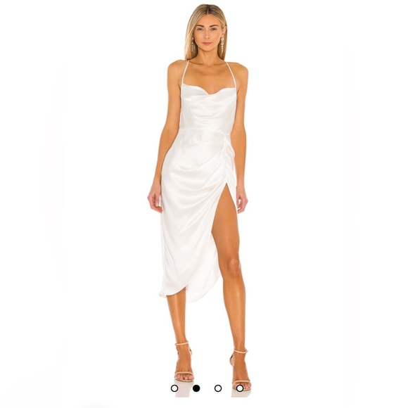 NWT Revolve x Amanda Uprichard Ivory Jasalina Bridal Bachelorette Mini Dress - Picture 1 of 5